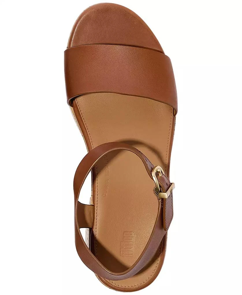 FitFlop Women's Strappy Leather Cork Platform Sandals 3