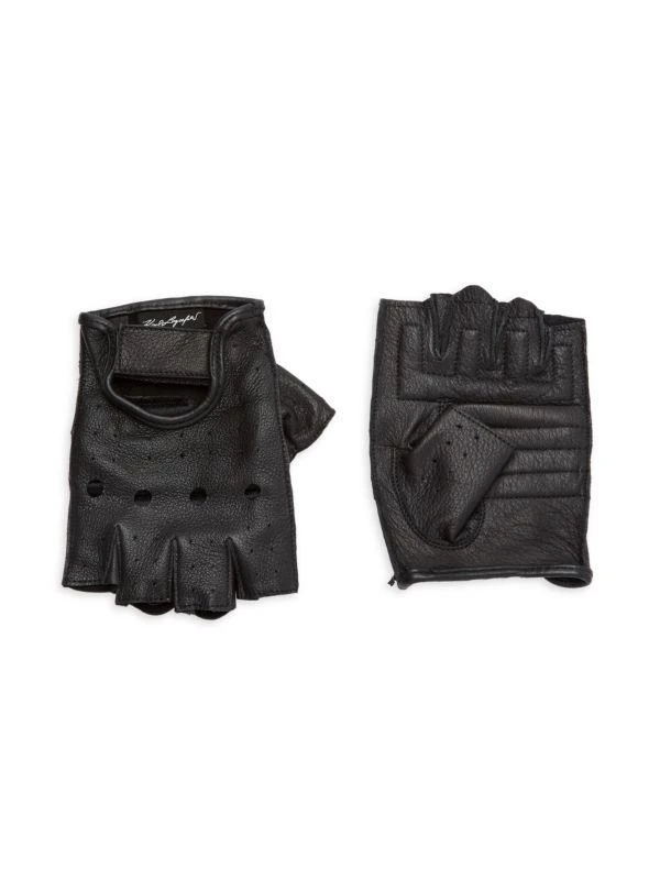 Karl Lagerfeld Paris Leather Fingerless Gloves 1