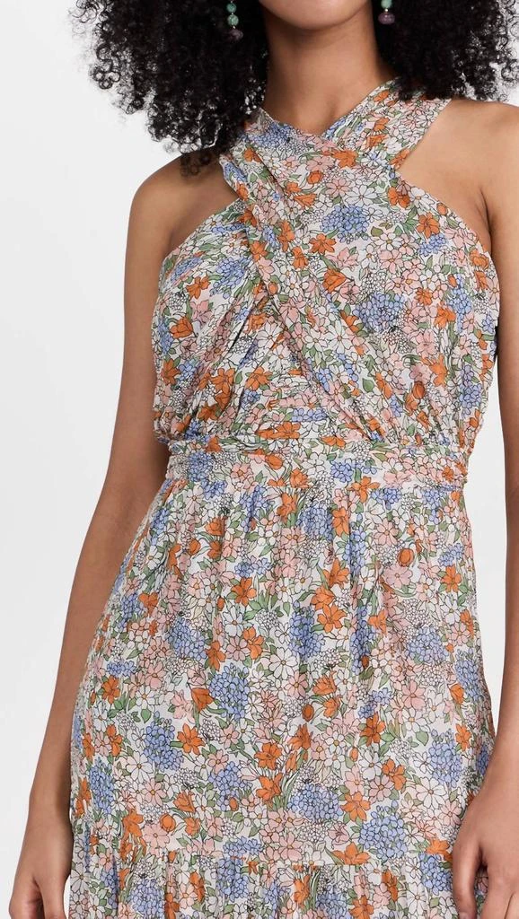 VERONICA BEARD Florencia Silk Floral Maxi Dress In Off-White Multi 5