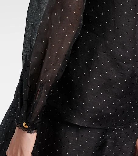 Zimmermann Polka-dot linen and silk blouse 5
