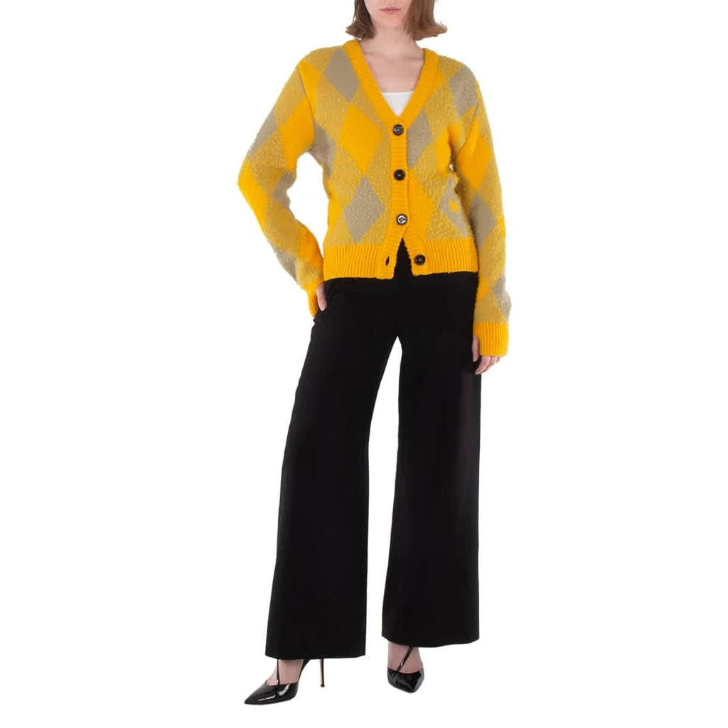 Burberry Argyle Diamond Patterned Rib Trim Cardigan 1