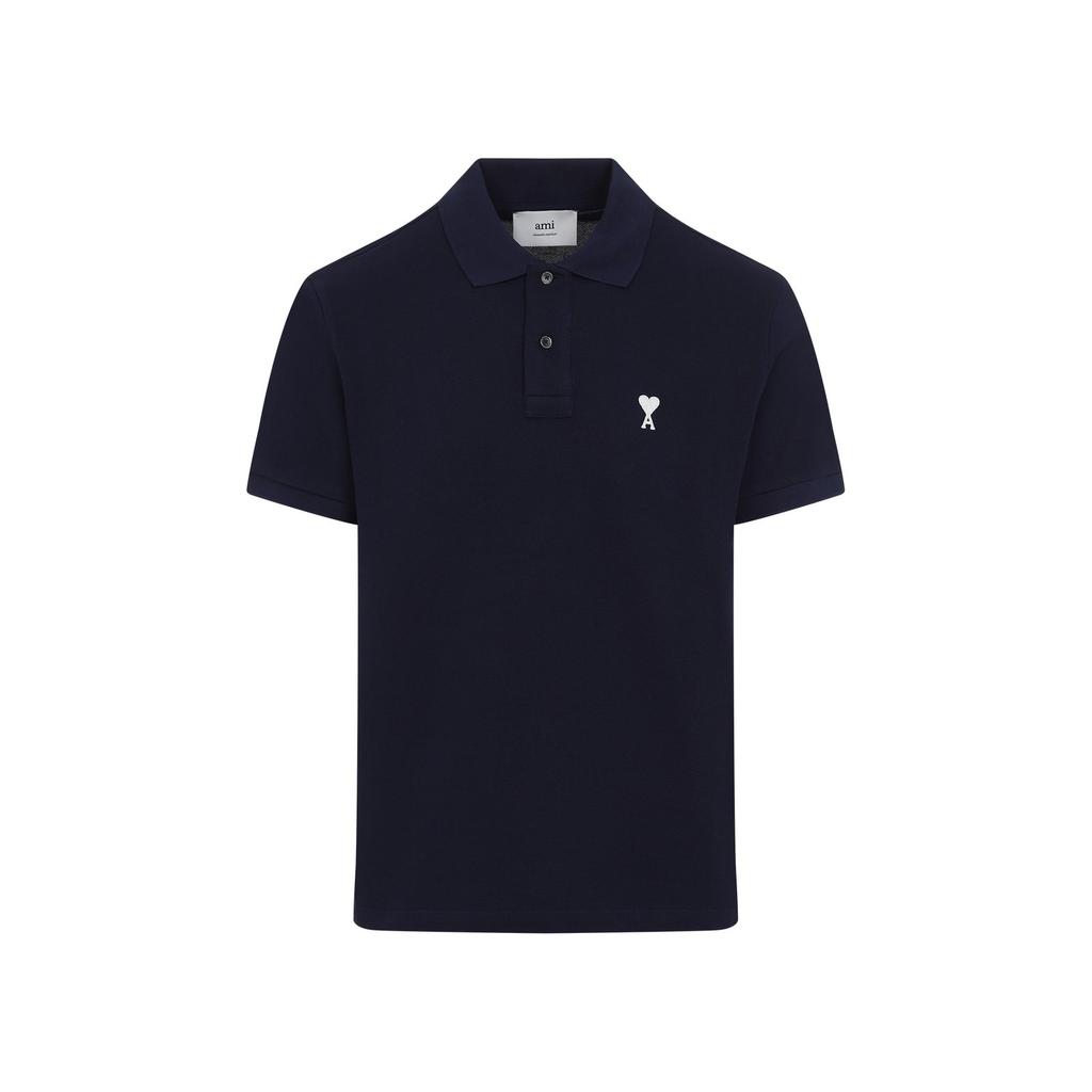 AMI AMI Paris Ami de Coeur Logo Embroidered Polo Shirt