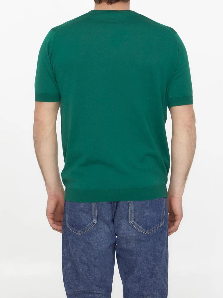 John Smedley Emerald Green Cotton Jumper 4
