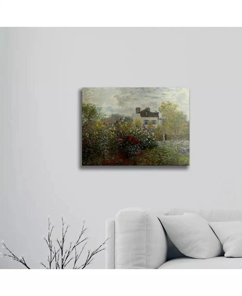 Trademark Global Claude Monet The Artist's Garden in Argenteuil Floating Brushed Aluminum Art - 22" x 25" 3