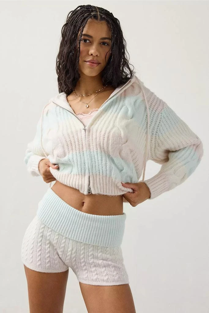Out From Under Out From Under Cabin Cozy Cable Knit Foldover Micro Short 2