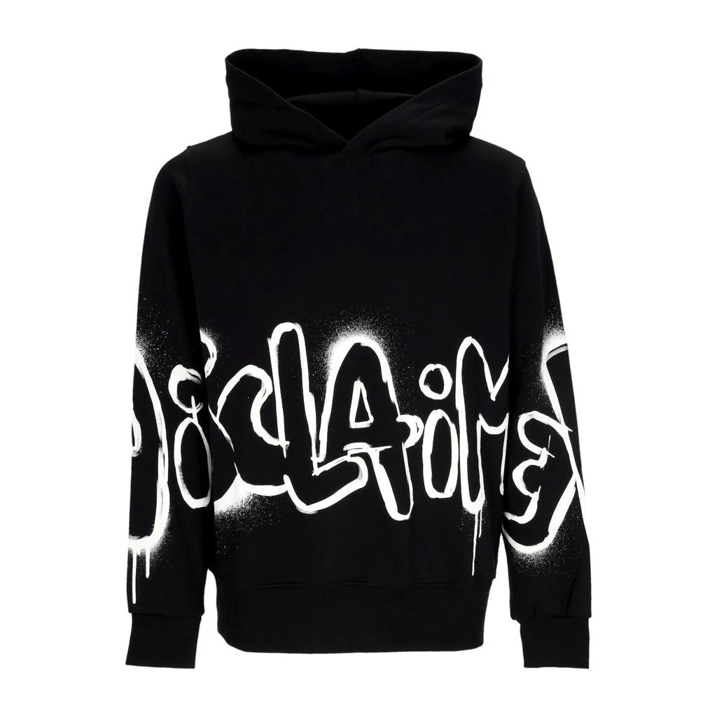 Disclaimer Men's Lightweight Hooded Sweatshirt Big Logo Hoodie Black 1