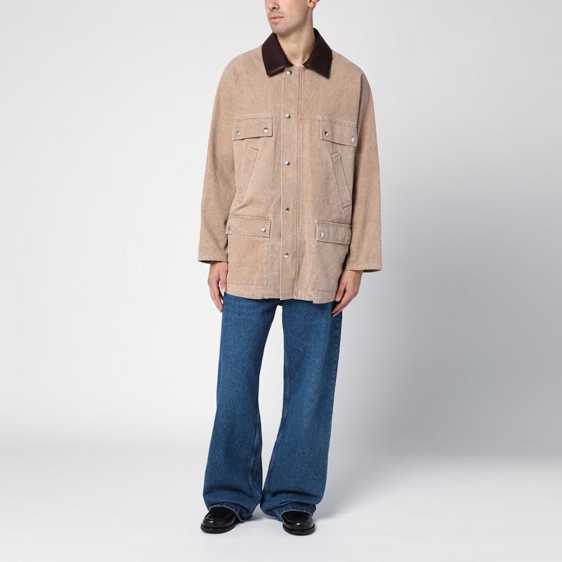 AURALEE Light brown cotton canvas blouson