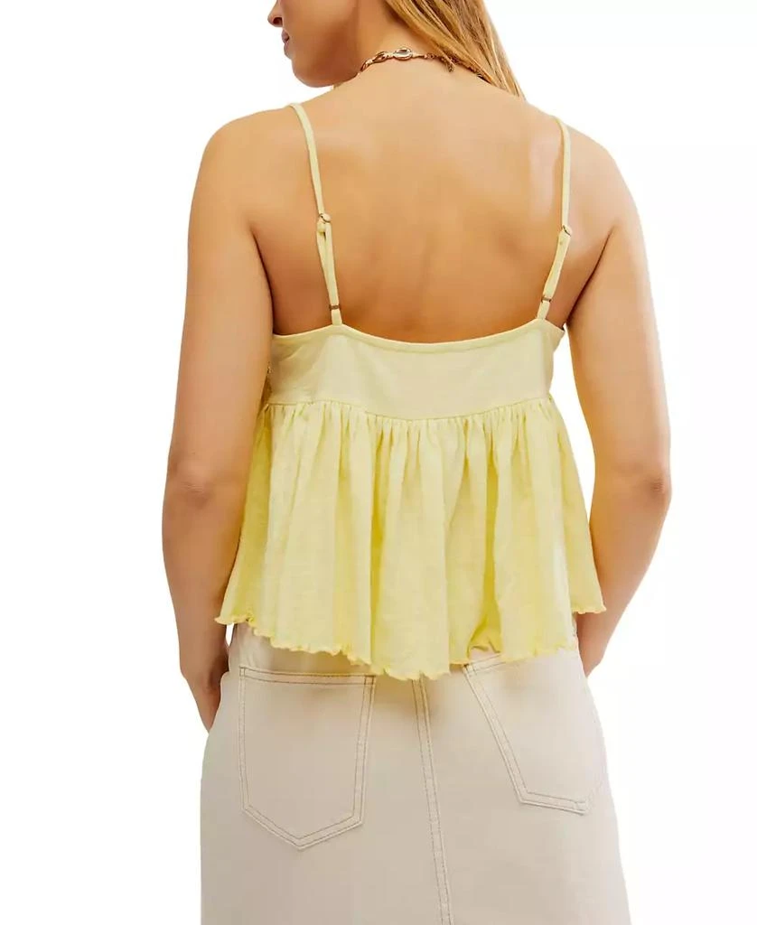 Free People Women's Kayla Lace Trim Sleeveless Cotton Top 2