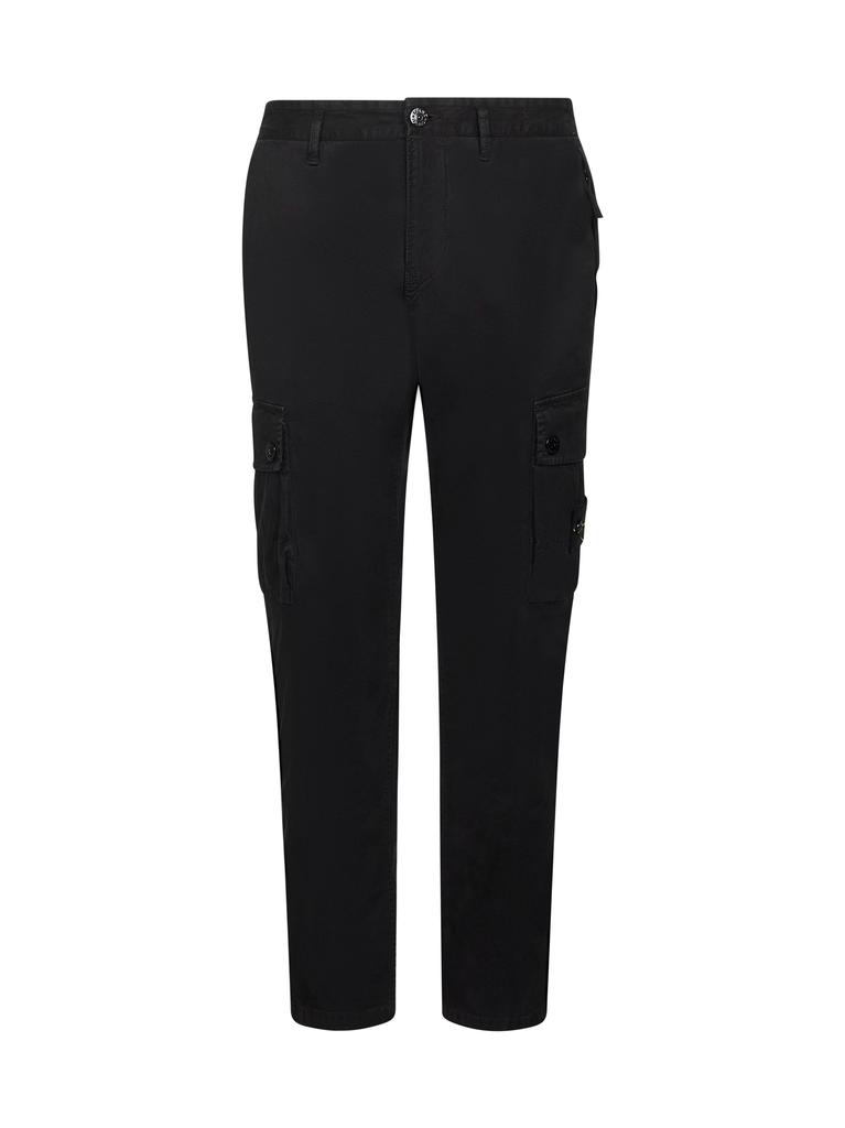 Stone Island STONE ISLAND | Black stretch twill cargo trousers | Man | 29
