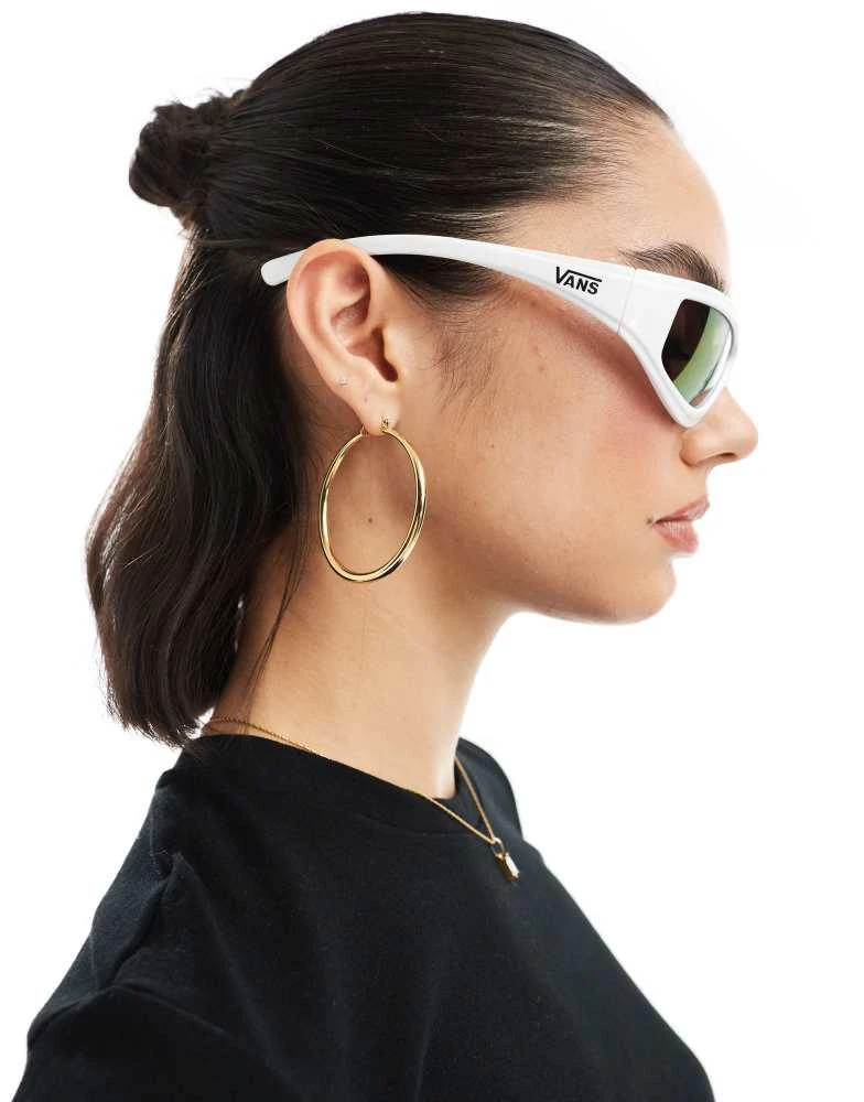 Vans Vans Felix sunglasses in white/mirror 3