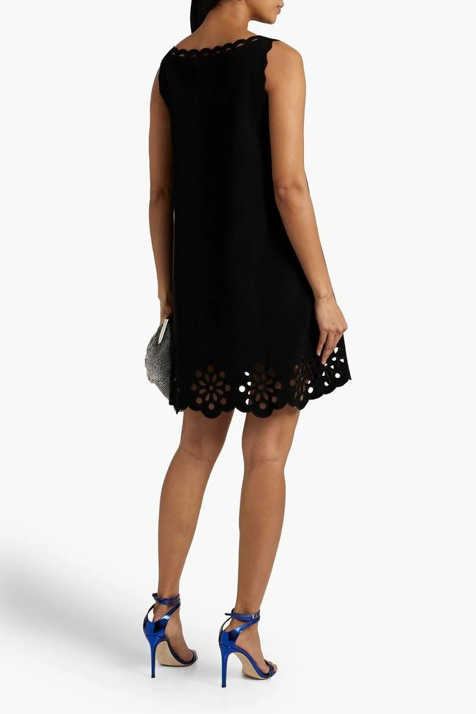 Oscar de la Renta Broderie anglaise knitted mini dress 3