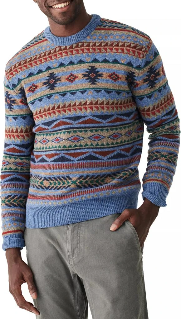 Faherty Faherty Men's Doug Good Feather Fair Isle Crewneck Sweater 1