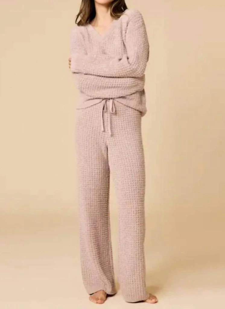 SOFTiES Softies - Marshmallow Waffle V Neck with Long Pant Set