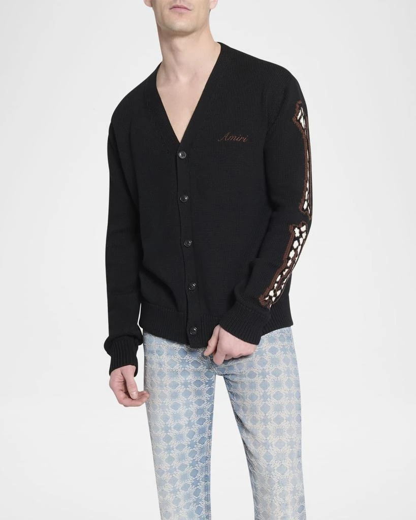 AMIRI Men's Leopard Bones Cardigan 6