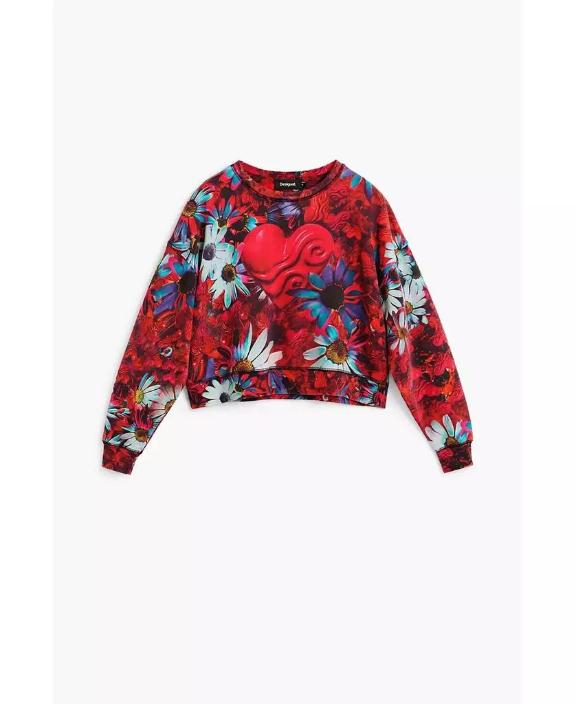 Desigual Women
s HEART PRINTED SWEATSHIRT 5