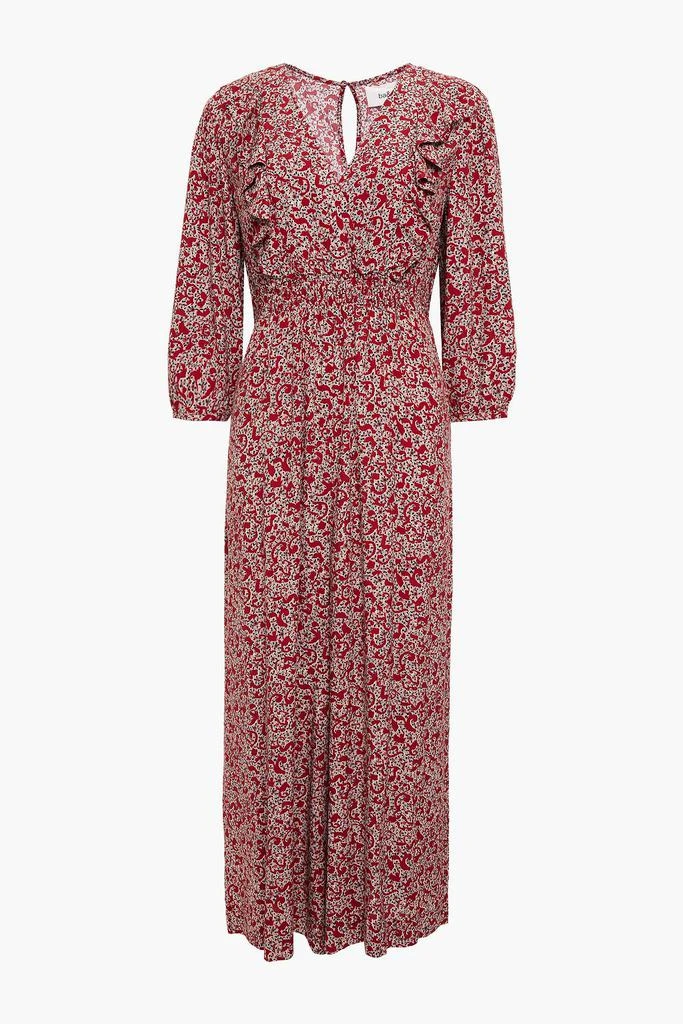 ba&sh Carmin cropped ruffled printed crepe jumpsuit 1