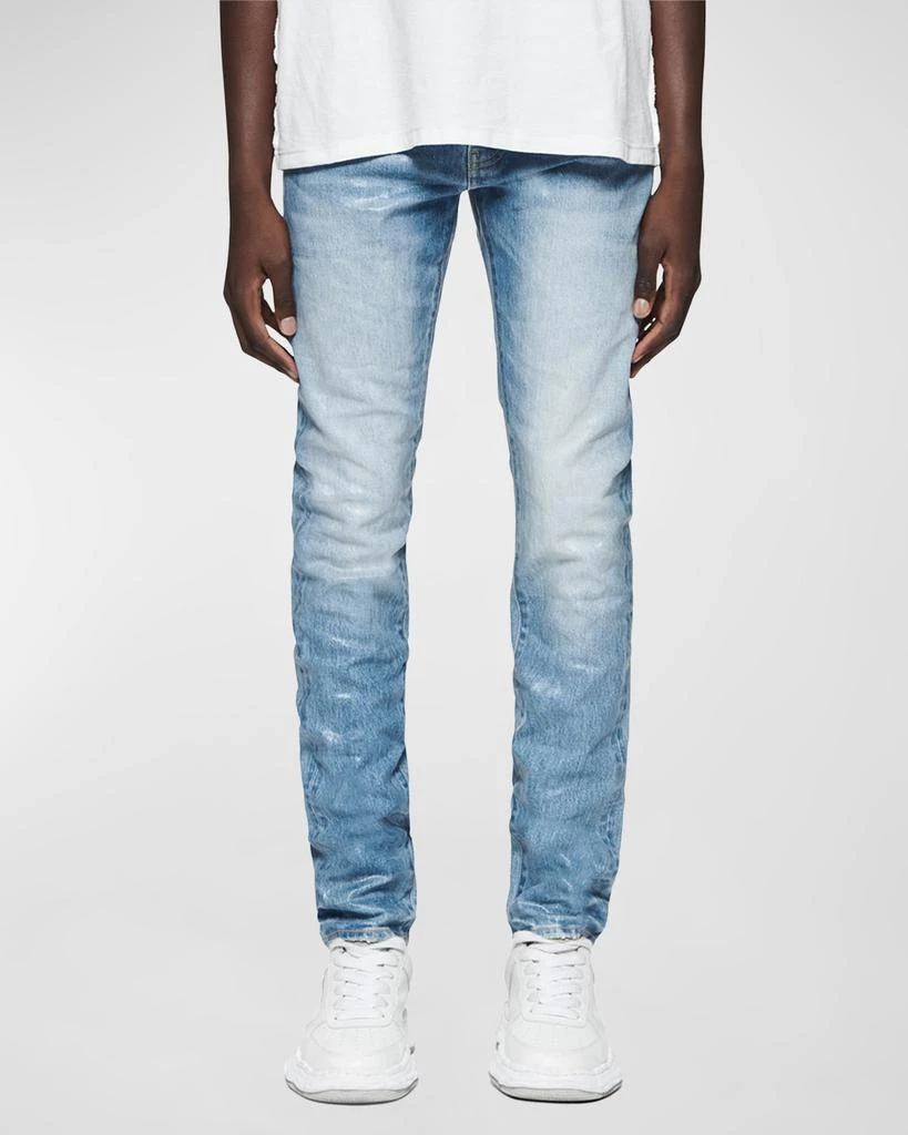 PURPLE Men's Skinny Coated Jeans 1