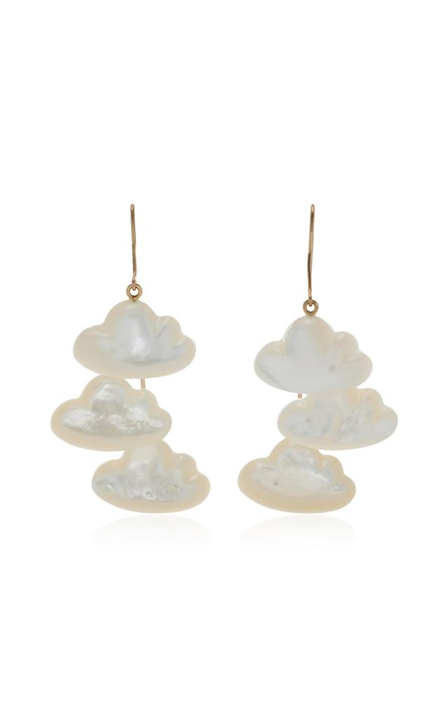 Annette Ferdinandsen Annette Ferdinandsen - 14K Yellow Mother Of Pearl And Diamond Earrings - White - OS - Moda Operandi - Gifts For Her