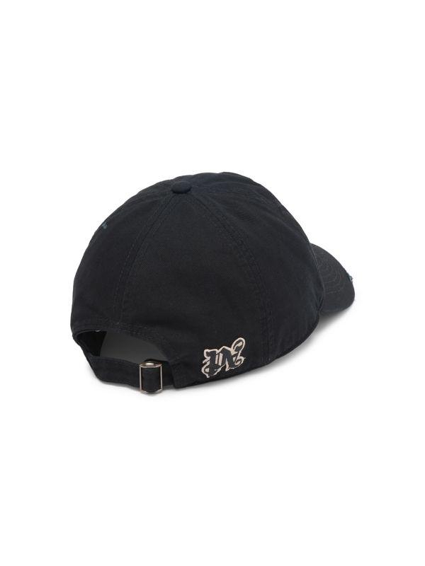 Palm Angels Gothic Logo Denim Baseball Cap