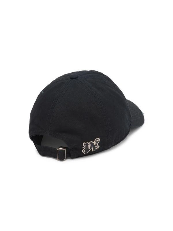 Palm Angels Gothic Logo Denim Baseball Cap 2