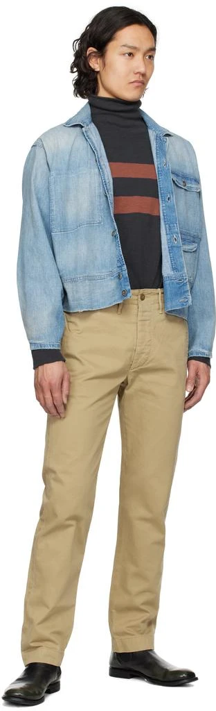 RRL Beige Officer's Chino Trousers 4