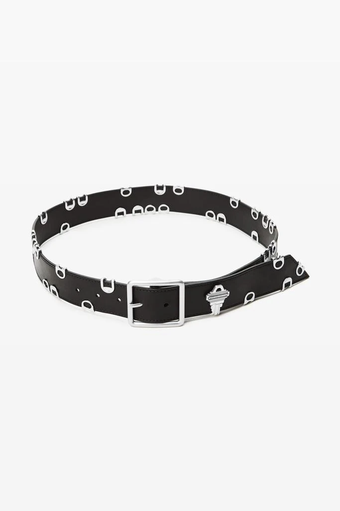 Alexander Wang Black Leather Belt with Hardware 1