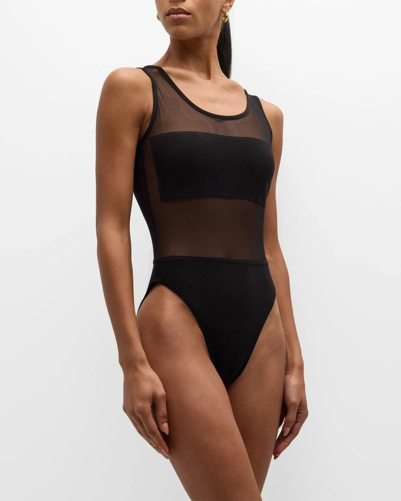 Norma Kamali Dash Dash Mesh One-Piece Swimsuit 5