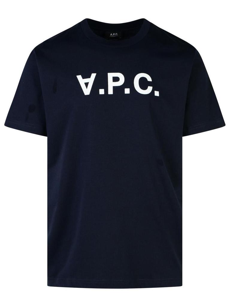 A.P.C. A.P.C. Navy Cotton T-Shirt