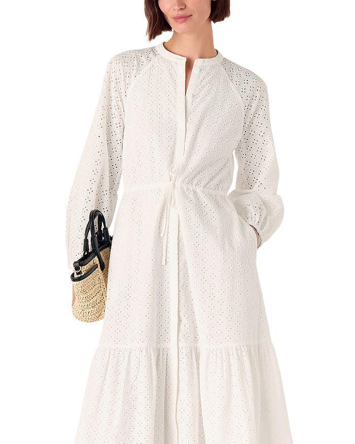Whistles Broderie Midi Shirt Dress