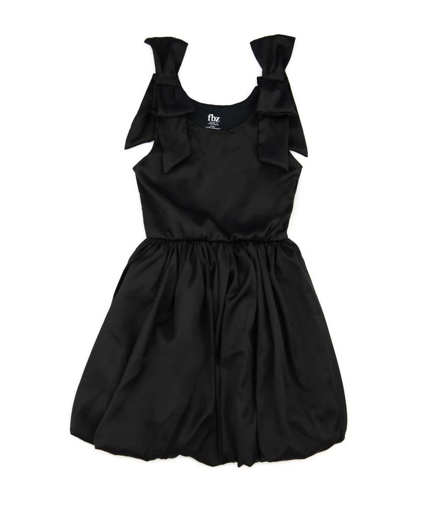 flowers by zoe Flowers By Zoe - Girls Satin Tie Shoulder Bubble Dress 3