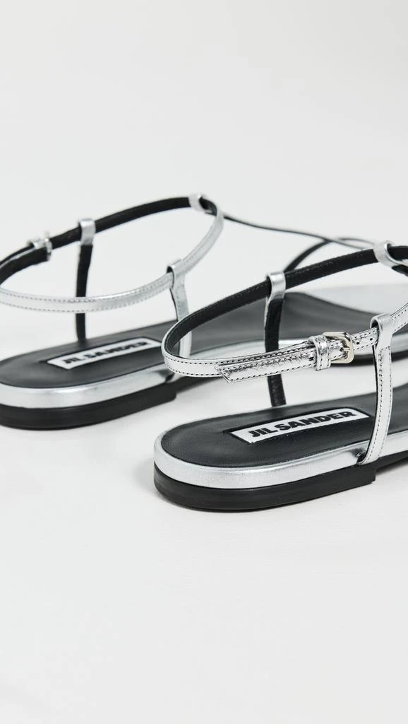 Jil Sander Metallic Leather Sandals 3