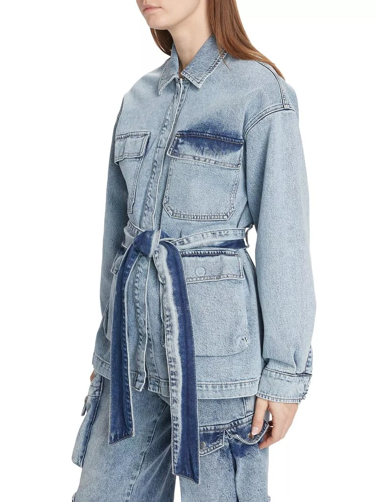 Good American Belted Cargo Denim Jacket 4