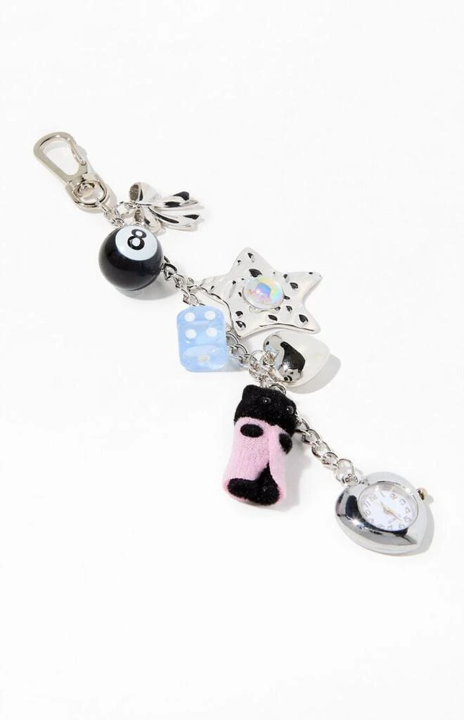 LA Hearts Mixed Heart Watch Bag Charm Keychain 2