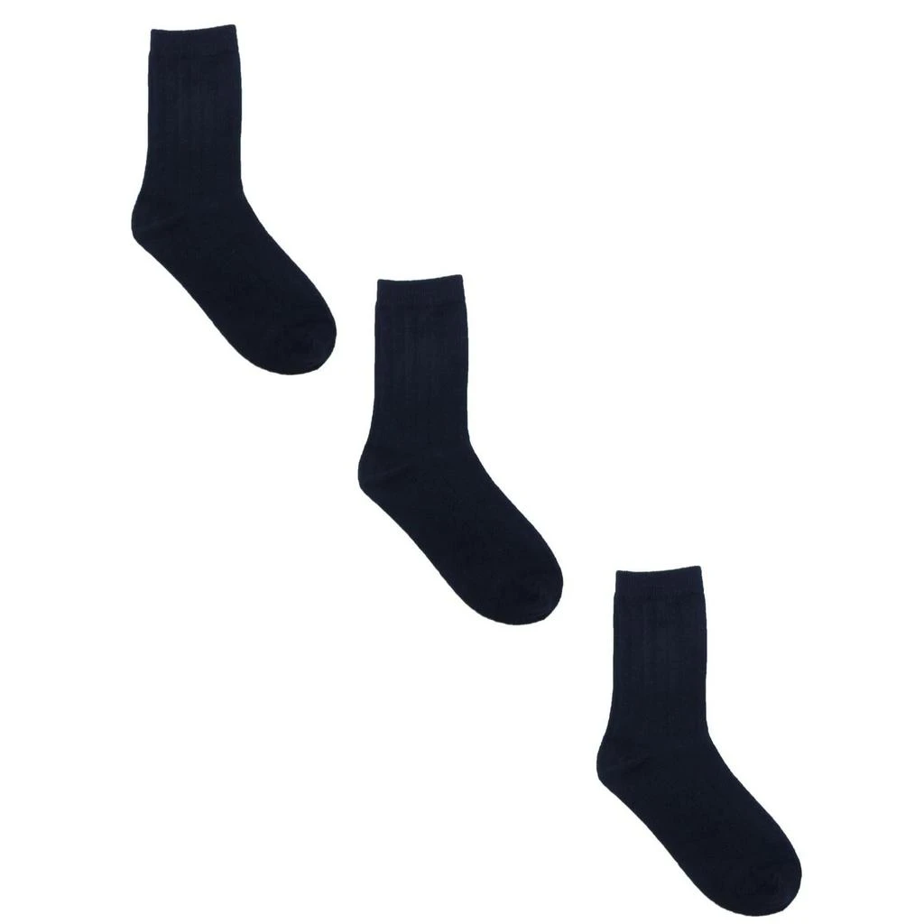 Jefferies Socks Kids
 Cotton Ribbed Uniform School Crew Socks (Pack of 3) 1
