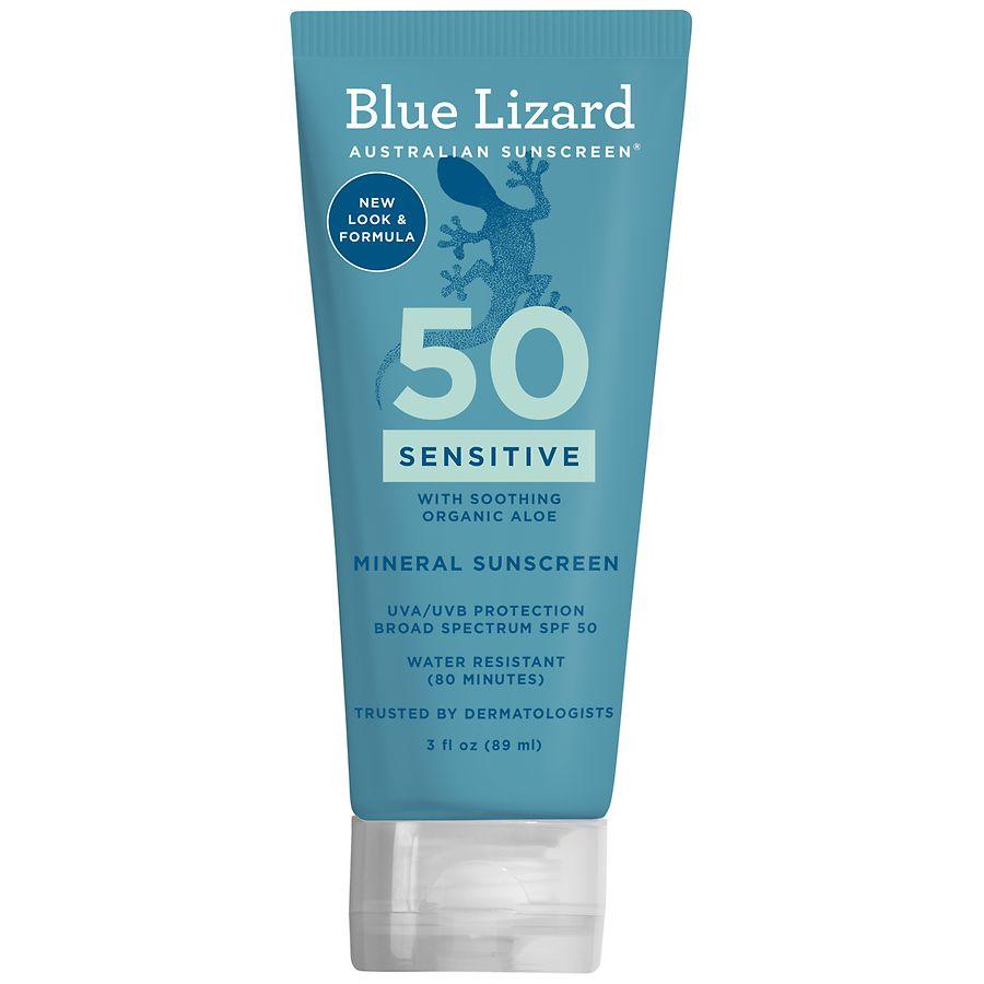 Blue Lizard Sensitive Sunscreen Tube - SPF 50