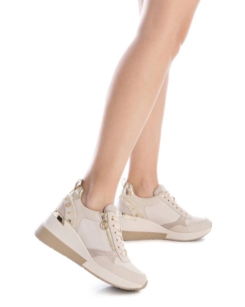 Xti Women's Casual Wedge Sneakers In Beige 5