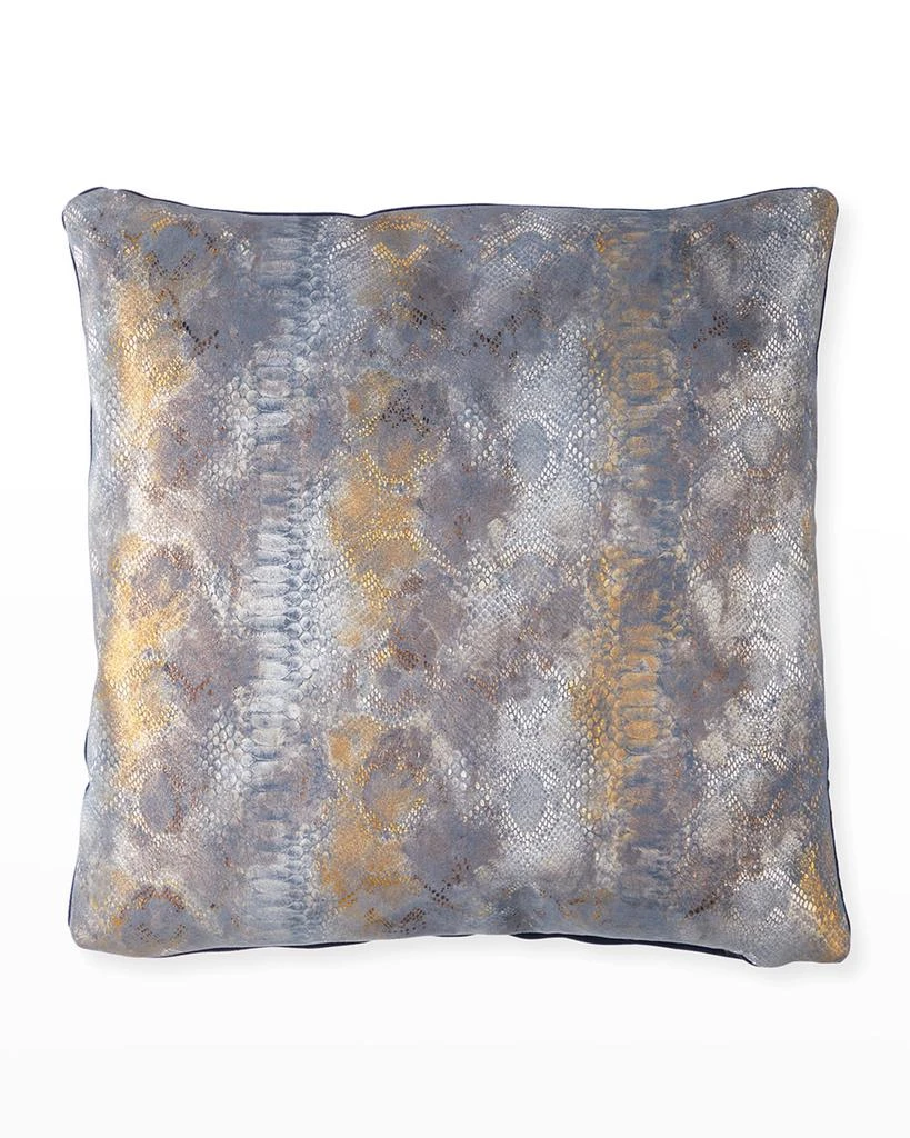 Massoud Oil Printed Suede Pillow, 19"Sq. 3