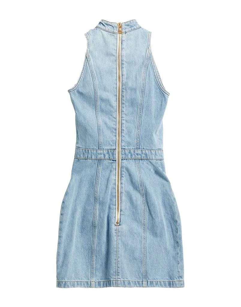 white christmas dresses Balmain Embellished Denim Mini Dress – Runway Catalog main image 0