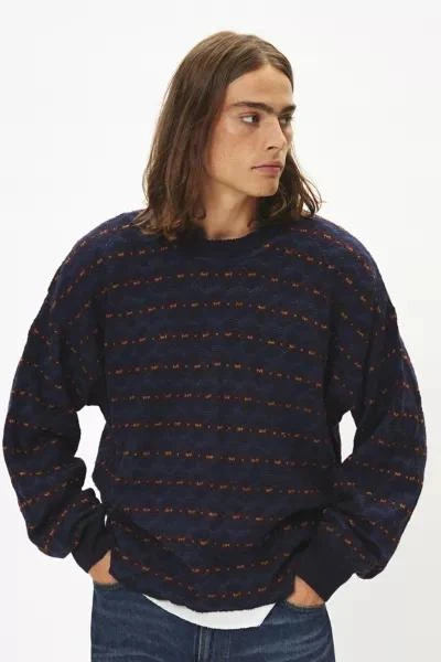 Urban Renewal Urban Renewal Remade Patterned Boxy Cropped Crew Neck Sweater 4