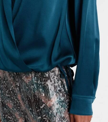 Dries Van Noten Satin wrap top 5
