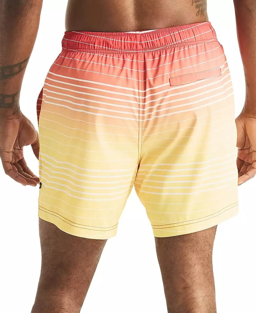 Nautica Men's Ombre Stripe Full Elastic 6" Swim Trunks 5