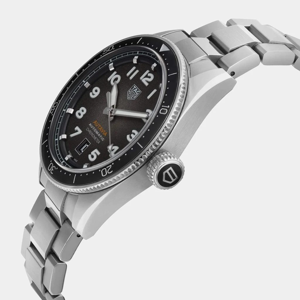 TAG Heuer Tag Heuer Black Stainless Steel Autavia  WBE5114.EB0173 Automatic Men's Wristwatch 42mm 3