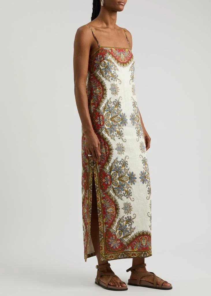 VERONICA BEARD Petra paisley-print linen midi dress 2