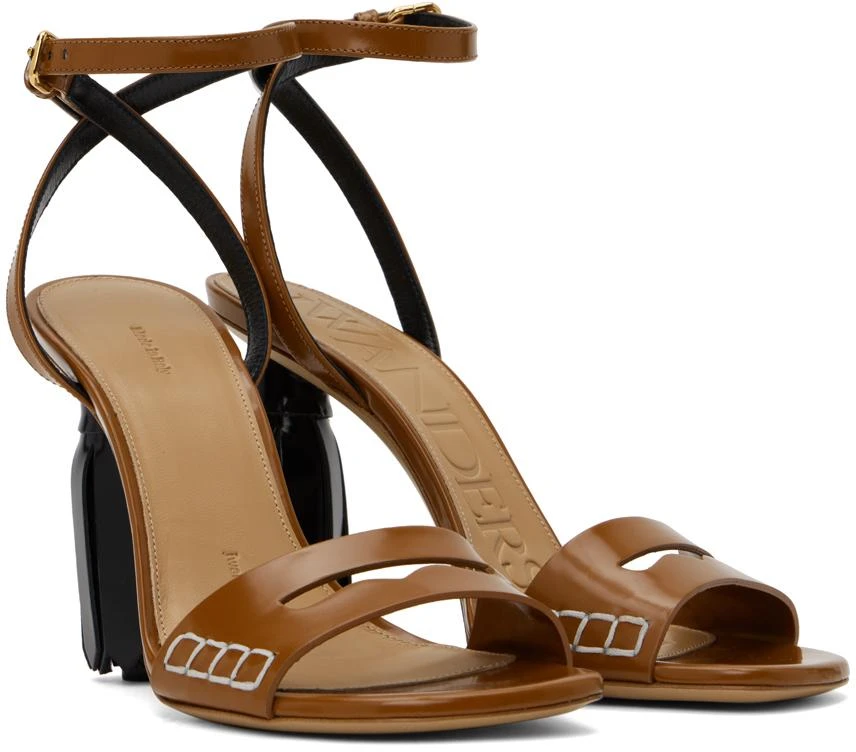 JW Anderson Tan Tassel Heeled Sandals 4
