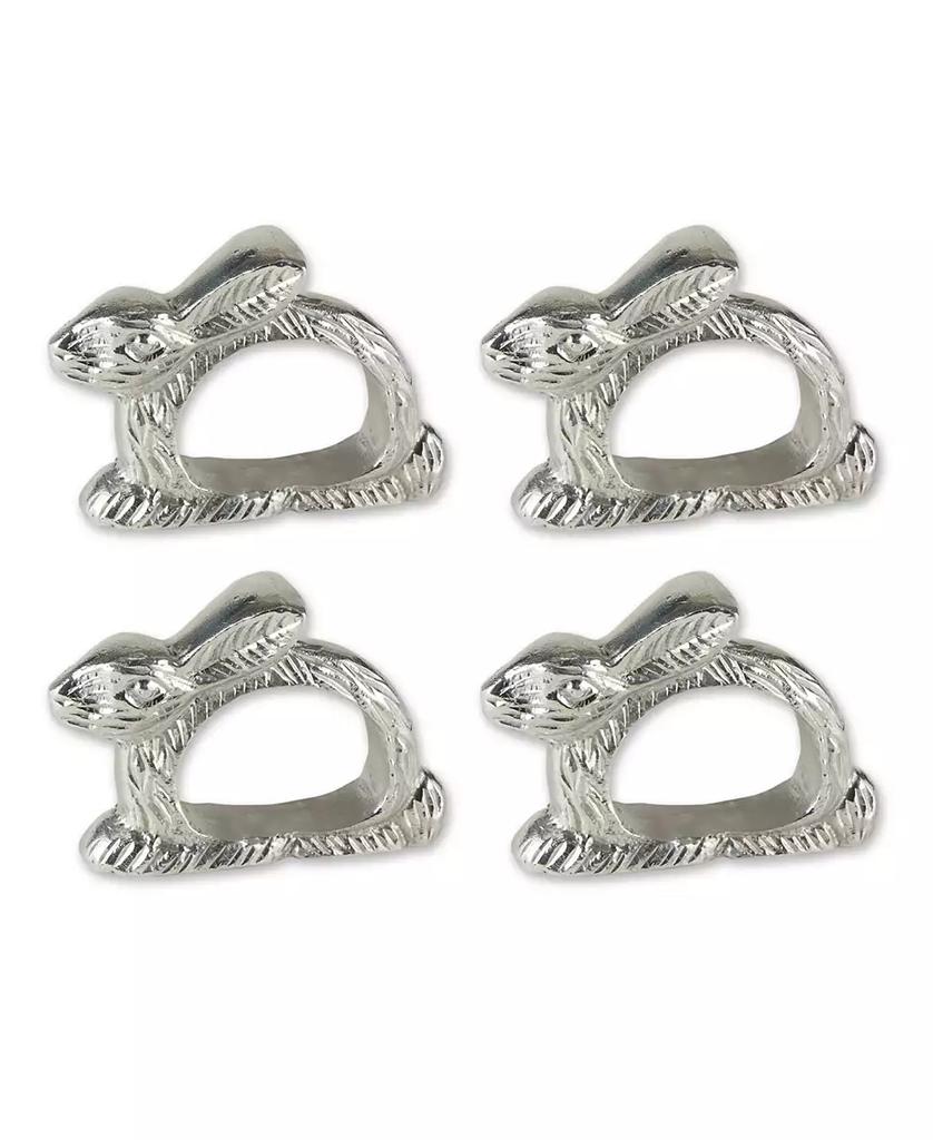 Design Imports Silver Rabbit Napkin Ring, Set of 4