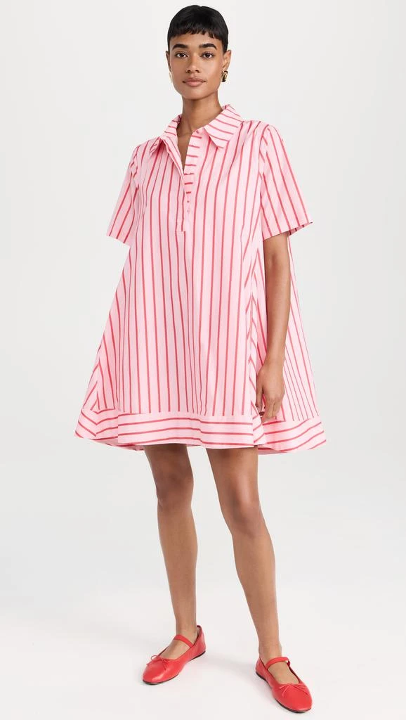 English Factory Stripe A-line Shirt Dress 5