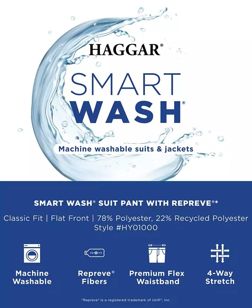 Haggar Men's Smart Wash® Classic Fit Suit Separates Pants 6