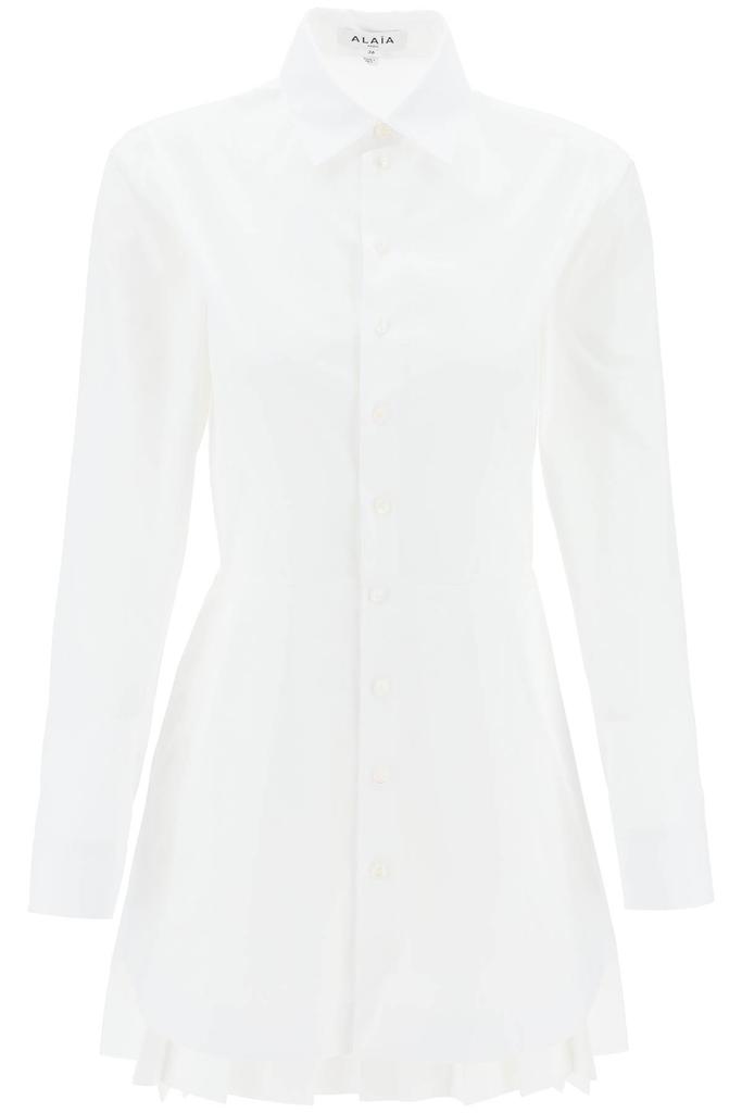 ALAIA mini shirt dress in poplin