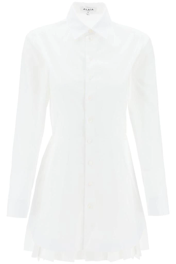 ALAIA mini shirt dress in poplin 1