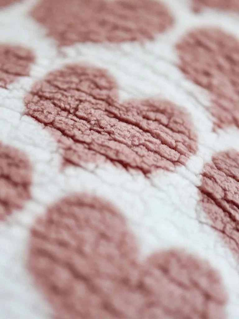 Little Giraffe Heart Satin-Trimmed Throw Blanket 3